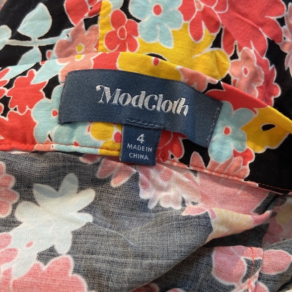 ModCloth retro floral wrap maxi skirt - Picture 3 of 3